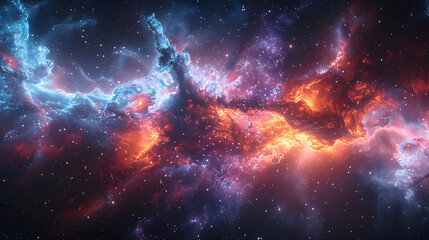 galaxy in space for banner and background  - obrazy, fototapety, plakaty