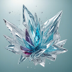 shimmering gemstone nectar frozen in an abstract futuristic 3d texture isolated on a transparent background