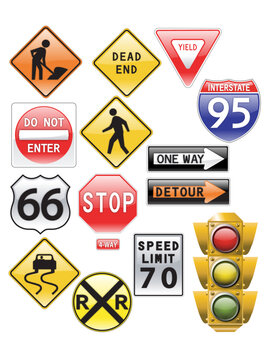 Traffic Signs Set in Vector Format