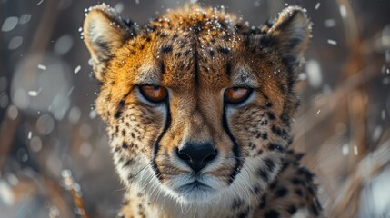 Obraz premium Cheetah Alert Intense Hunting Gaze