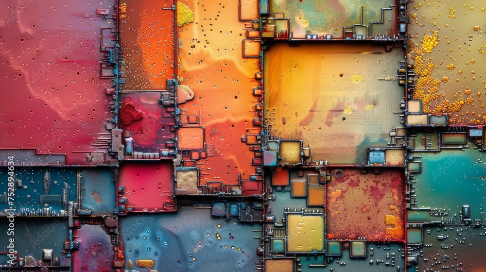 Poster close up of a computer chip