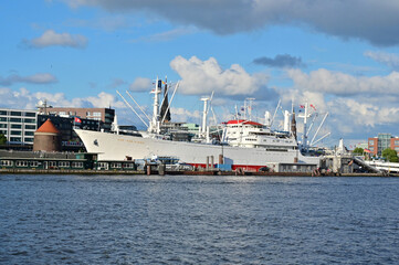 Panorama of Hamburg with the old port