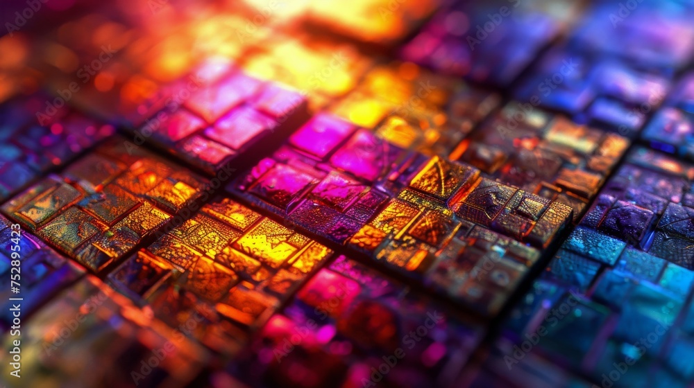 Poster close up of a computer chip
