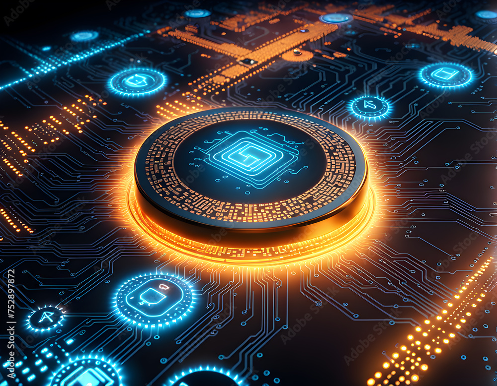 Aufkleber cybersecurity-ai-engaged-in-encryption-of-sensitive-financial-data-deflecting-sophisticated-cyber