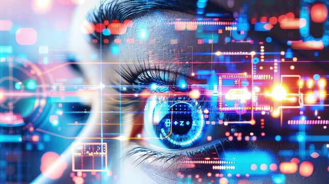 Modern technology - eye ID concept. Enter a world where retinal patterns become the foundation of secure authentication.
