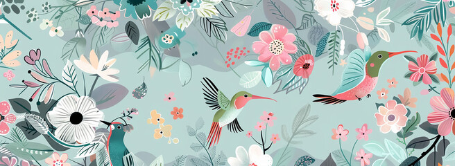 abstract background with birds .