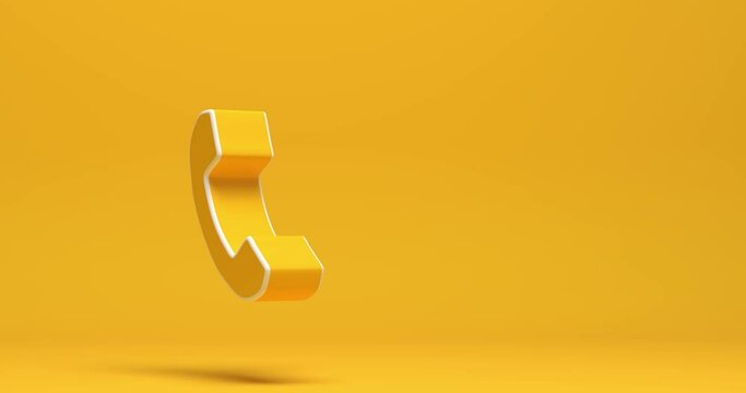 contact icon symbol as a part of communication - 3D Animation seamless loop 4K 60 FPS DCI