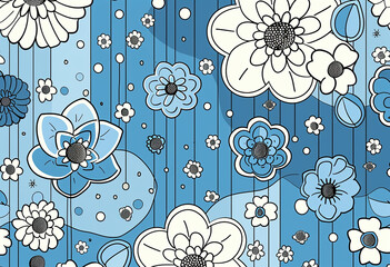 seamless pattern with flowers