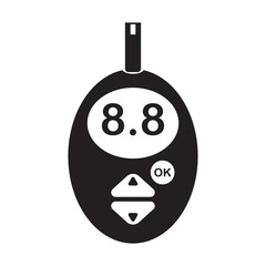 blood sugar meter icon vector