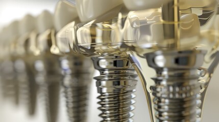 A captivating close-up of a 3D dental implant model, revealing its lifelike appearance and transformative impact on restoring missing teeth. Unlock your smile's full potential.