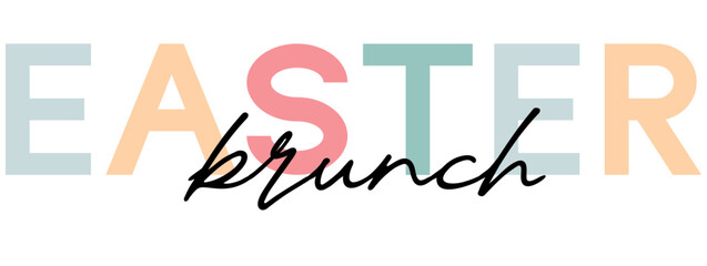 Happy easter lettering. Cute hand drawn illustration, card template