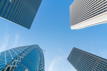 Fototapeta na wymiar High-rise buildings and blue sky - Shinjuku, Tokyo