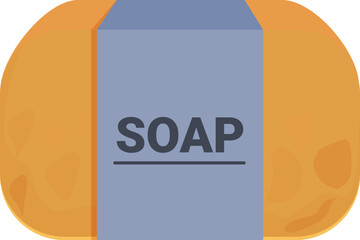 Soap package icon cartoon vector. Powder production factory. Media care