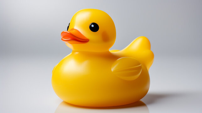 Yellow rubber Duck toy, generative ai