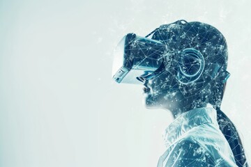 VR Inherent Mixed Virtual Reality Digital Experience Platforms. AR Glasses Communication Strategy Simulations. Technology watching Classic Hollywood films Headset technology exploration Wearable