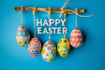 Colorful Easter Egg Basket Greeting. Happy easter Springtime fiesta bunny. 3d Outdoor activities hare rabbit illustration. Cute Easter egg surprises festive card wallpaper easter egg hunt fundraising