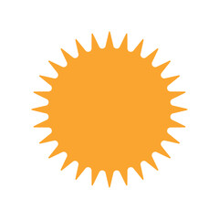 Sun icon. Trendy vector summer symbol for website design, web button, mobile app. Sun power logo
