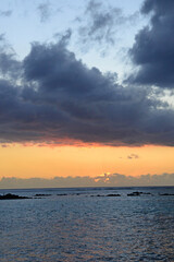 Naklejka na ściany i meble Africa,sunset in Mont Choisy in Mauritius