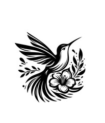 Obraz premium Colibri or humming bird in nature isolated vector illustration