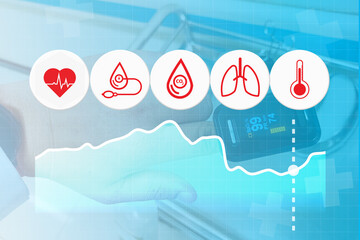  icon vital signs, blood pressure, cardiogram, clinic, doctor, electrocardiogram, 5 basic medical...