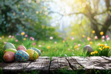 Colorful Easter Egg Basket orange burst. Happy easter Pastel light blue bunny. 3d hatching eggs hare rabbit illustration. Cute Egg coloring process festive card wallpaper Easter Monday tradition