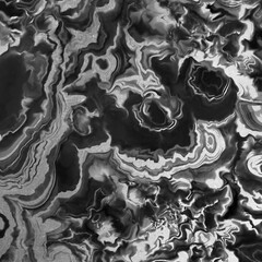 Monochromatic malachite backdrop. Stone texture black and white