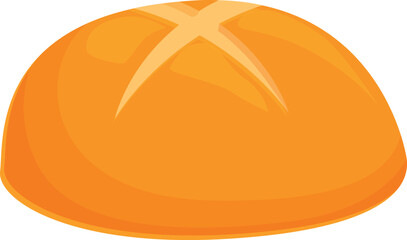 Fresh home bread icon cartoon vector. Bakery production. Making cake machine