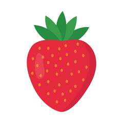strawberry vector, flat strawberry vector on white