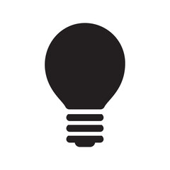 Light bulb icon vector illustration isolated on white background.