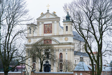 Fototapeta na wymiar The Church of Saints Peter and Paul in Olyka is one of the oldest Catholic churches in Volyn