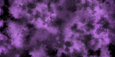 Creative dark painted cloudy sky purple watercolor soft cloud in dark sky. Abstract cloudy purple sky various natural clouds and smoke. Creative design with grunge aquarelle painted 