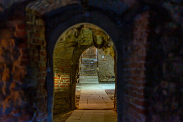 The dungeons of the old castle in Lviv