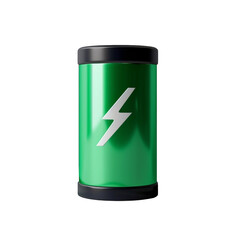 Green Trash Can With Black Lid