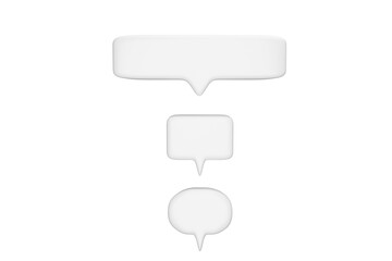white speech bubbles