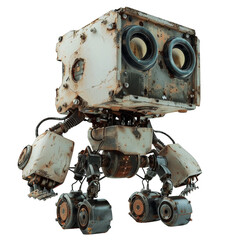 Fototapeta premium Robot Constructed From Old Metal Parts