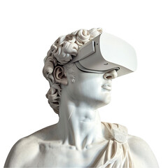 Statue of a Man Wearing Virtual Reality Headset