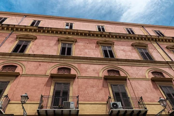 Foto op Plexiglas Facade of an old classic building, Palermo, Sicily, Italy © jordi2r