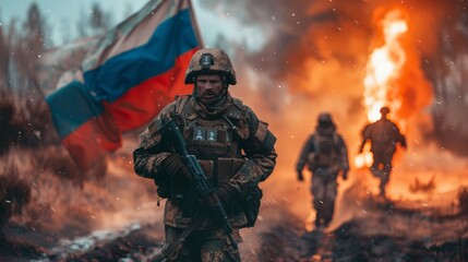 Military Conflict Between Russia and Ukraine - obrazy, fototapety, plakaty