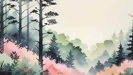 forest in the morning