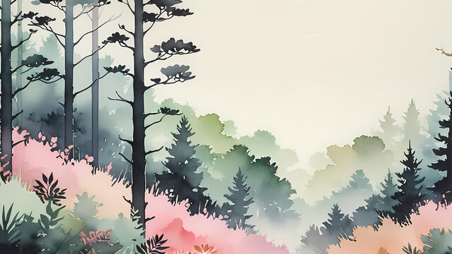 forest in the morning