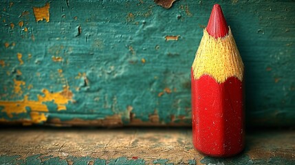 a red pencil with yellow tips