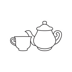 Kettle line icon, kitchen and teapot, kettle vector icon.