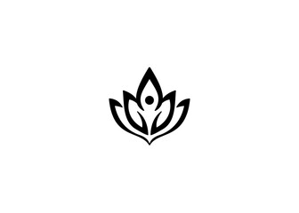 Lotus icon vector design illustration isolated on white background. vector design logo template