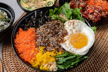 boneless, crab marinated, bibimbap, set menu, Korean food, cockles, soy sauce, marinated, shrimp...