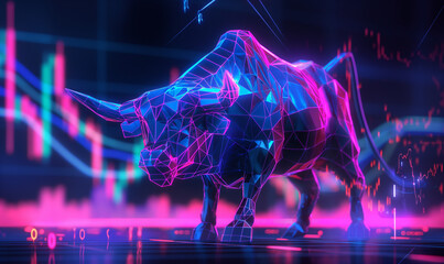 Bull Market Surge - Abstract Stock Trading Growth Concept