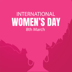 Naklejka na ściany i meble International women's day banner, international women's day card template