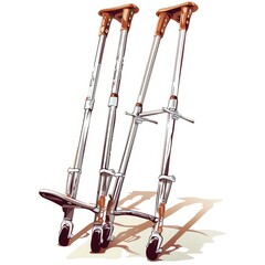 Crutches Vector Illustration High Resolution