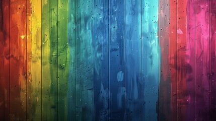 Rainbow-colored vertical paint streaks with grunge texture. Artistic grunge background with a rainbow palette. Textured rainbow paint streaks simulating raindrops.