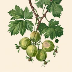 Gooseberry Vector Illustration