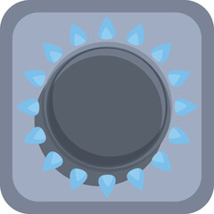 Gas stove burning icon cartoon vector. Home gas using. Gas tank pipeline
